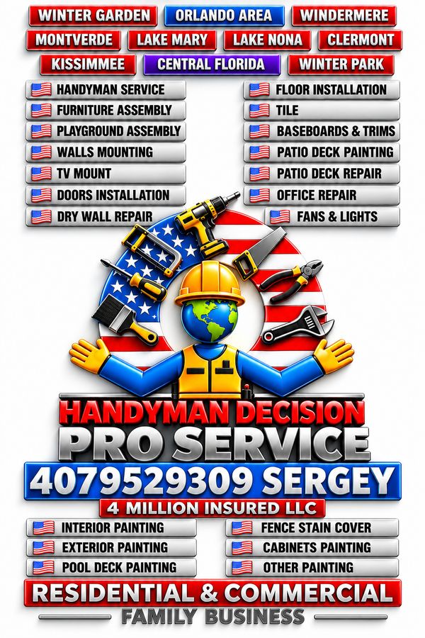 Handyman Decision Pro Service: service areas and services