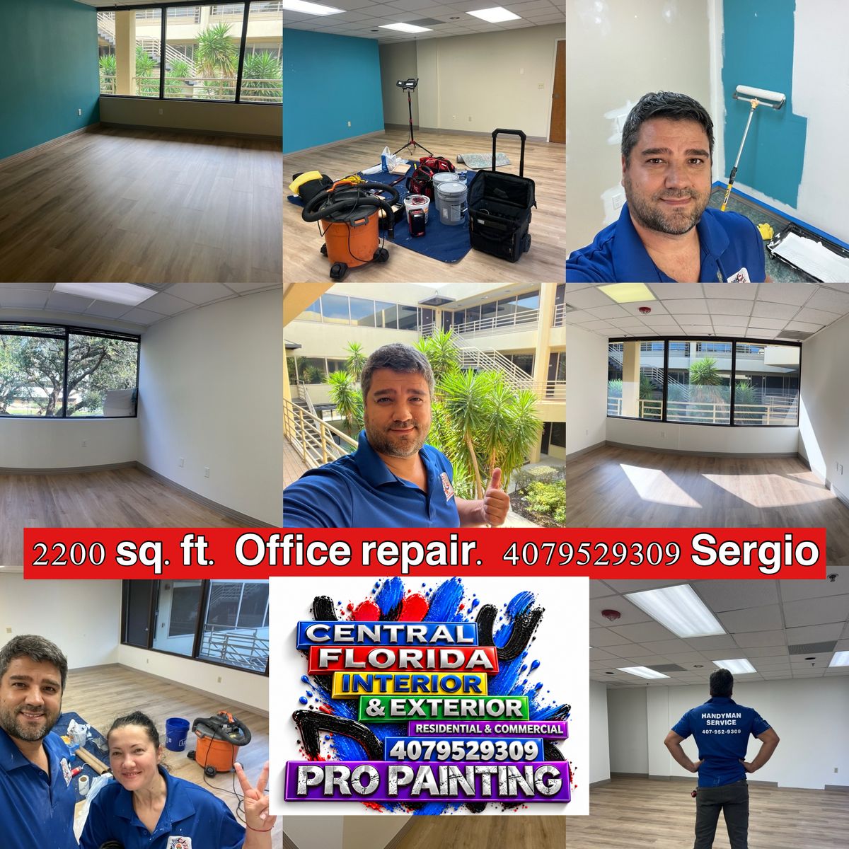 2,200 sq. ft. office repair