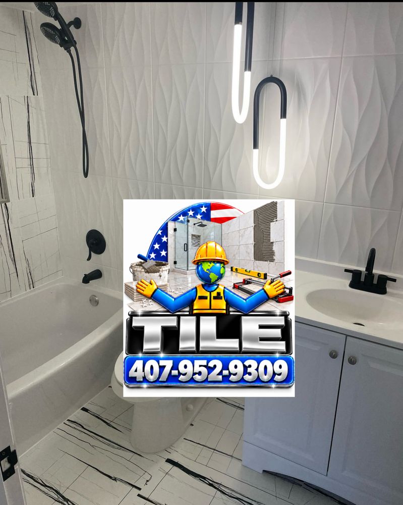 Bathroom tile and fixtures